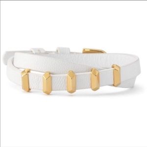 Stella & Dot Remy Wrap Bracelet White and Gold
